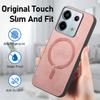 B1 For Xiaomi Poco X6 5G/Redmi Note 13 Pro 5G Leather Back Case Compatible with MagSafe Skin-Touch Phone Cover