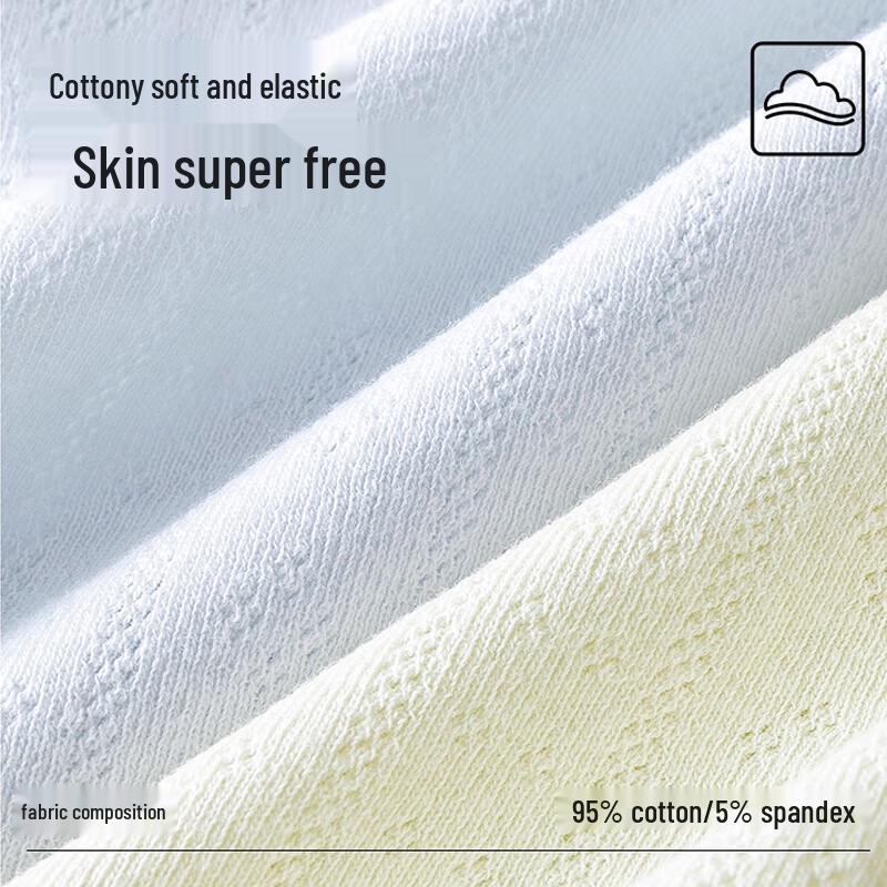 Urban Beauty Women's Class A Pure Cotton Crotch Mid-Waist Antibacterial Briefs 4-Pack