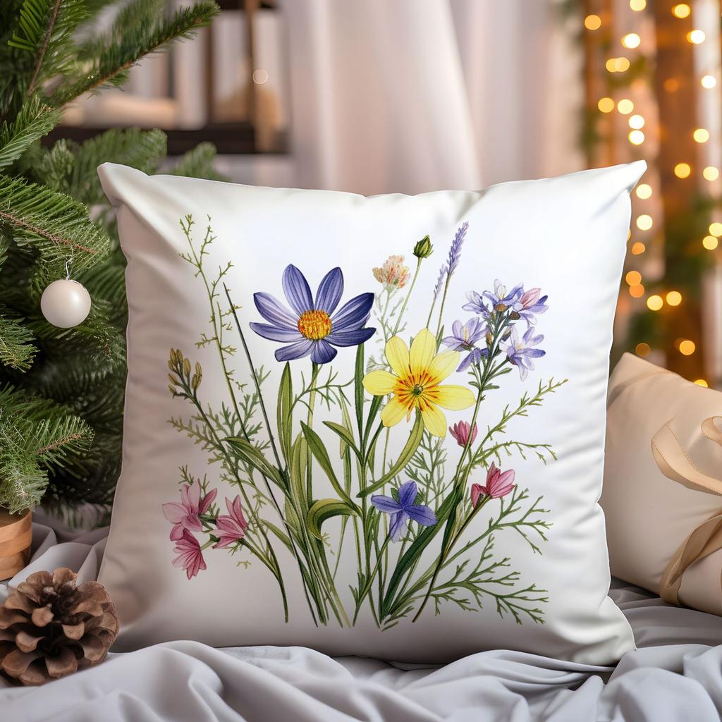 Amerikansk Växt- och Blomkuddfodral Hushåll Soffkudde Bil Balkong Kuddfodral Dekoration