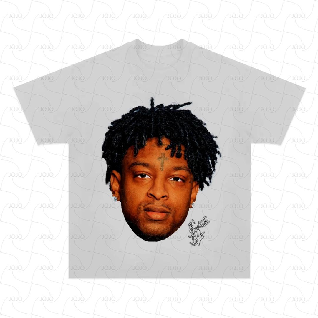 

Rapper 21 Svage Retro Graphic T-Shirt Men s Hip Hop Clothing Y2k Unisex Fashion Oversized Ghetto Gangster Top Gift for Fan 4XL