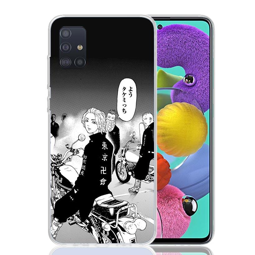 Tokyo Aevengers Black Anime Phone Case For Samsung Galaxy A52 A32 A22 A12 A02S A50S A30S A51 A31 AA71 Note 20 Ultra 10 S10 Plus