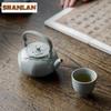 180ml Himmelblau Ru-Ofen Porzellan Hebegriff Teekanne Japanischer Tee-Infusionskrug Teekocher Mit Kugelöffnung Kung Fu Teegeschirr