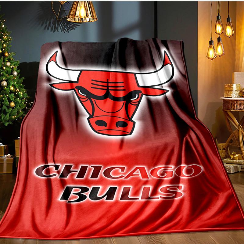 Red Bulls Basketball Blanket Flannel Throw for Sofa, Indoor, Camping, Living Room, Office, Chair, And Bed Soft Birthday Gift