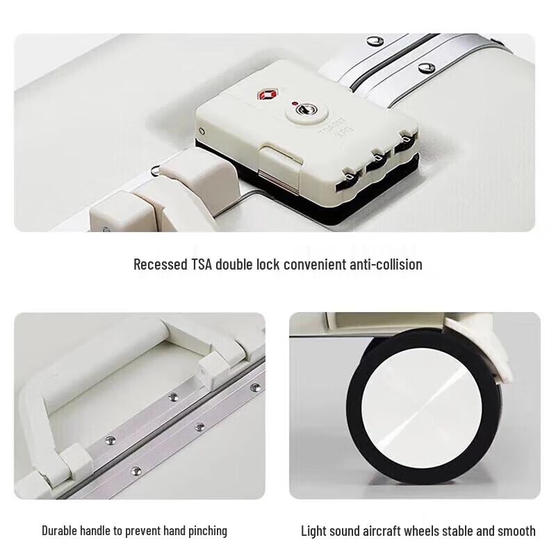 OIWAS 20-inch Aluminum Frame Business Hardside Suitcase