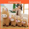 Adorable Alpaca Plump Plush Toy Companion Floral Pattern Kid Doll Birthday Gift