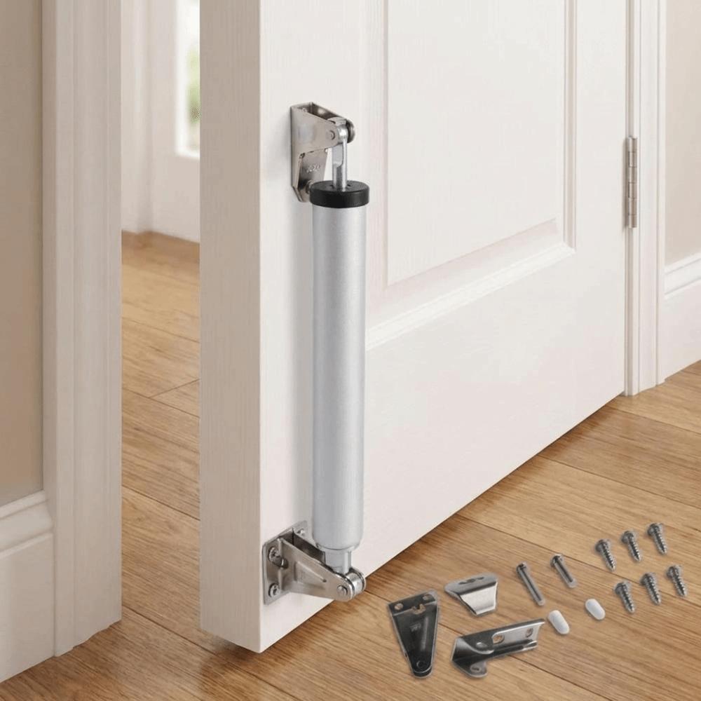 Anti-Pinch Pneumatic Door Closer Automatic Rebound Spring Return Device  Light Medium Wooden Doors