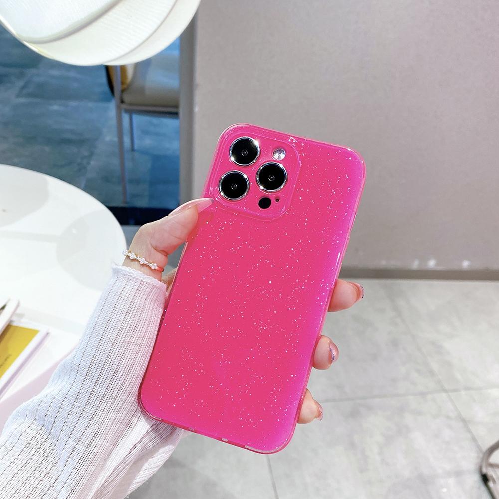 Glitzer Candy Farbe Mode stoßfeste Handyhülle für iPhone 11 12 13 14 Pro Xs Max X Xr 7 8 Plus Luxus Bling Soft Back Cover