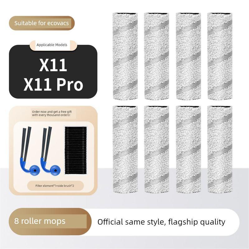 Suitable for Ecovacs X11 Sweeping Robot Accessories Pro Side Brush Roller Brush Filter Mop Dust Bag Cleaning Fluid Consumables