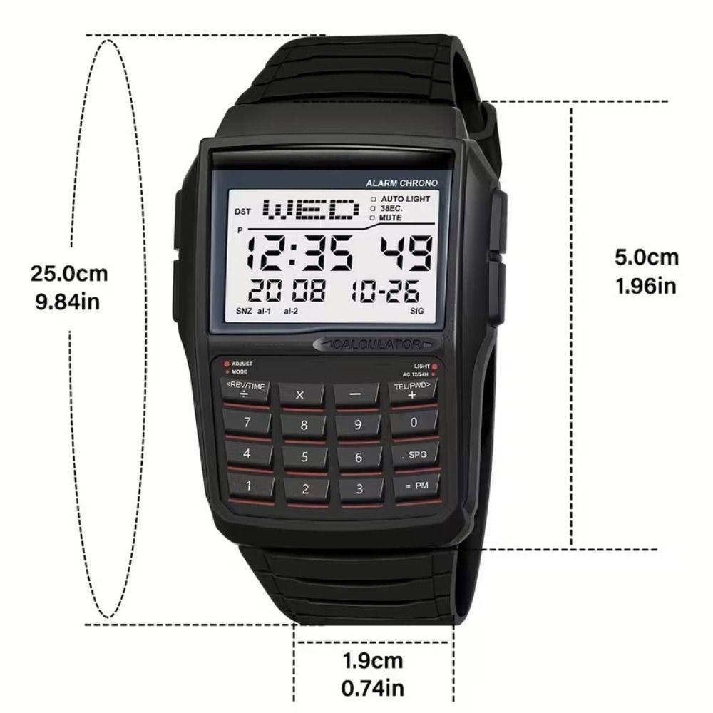 Multifunctional Computer Watch Waterproof Digital Watch Retro Electronic Watch Women