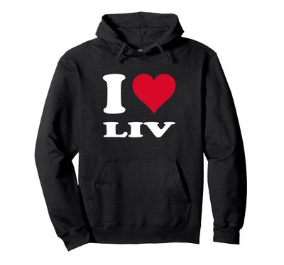 Rood Hart Ik Hou Van Liv hoodie