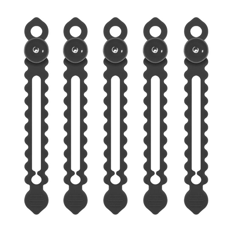 1 Set Silicone Suction Cup Cable Ties Reusable Wall Mount Wire Organiser for Home Office Car Cord Management