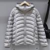 Men 50% White Duck Down Puffer Jacket, Windproof Hooded Drawstring Hem Thick Warm Zip Coat For Cold Winter Outdoor
