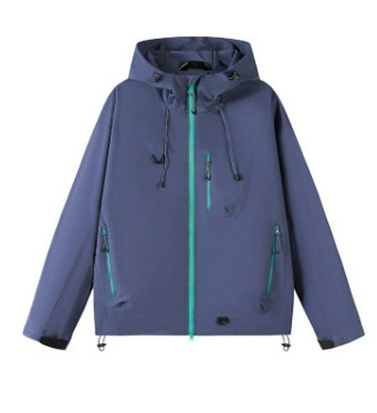 Couple's Three-in-One Hooded Windbreaker: Waterproof, Breathable, Loose-fit Ski & Hiking Jacket for Men and Women