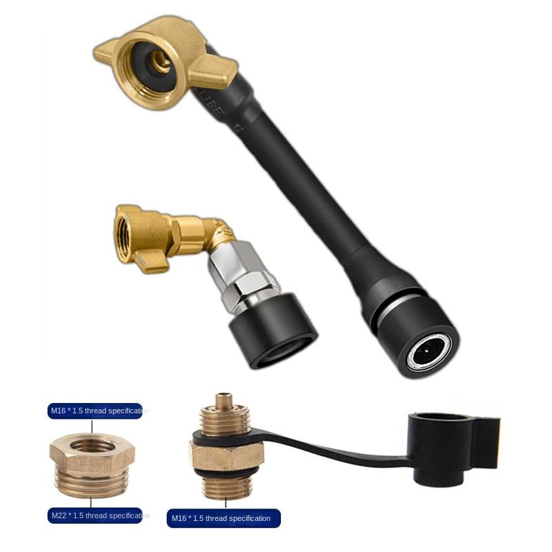 90 Degree Truck Air Intake Pipe  Storage Tank   Connector  Light Card   Valve Connect Gas Cylinder Set