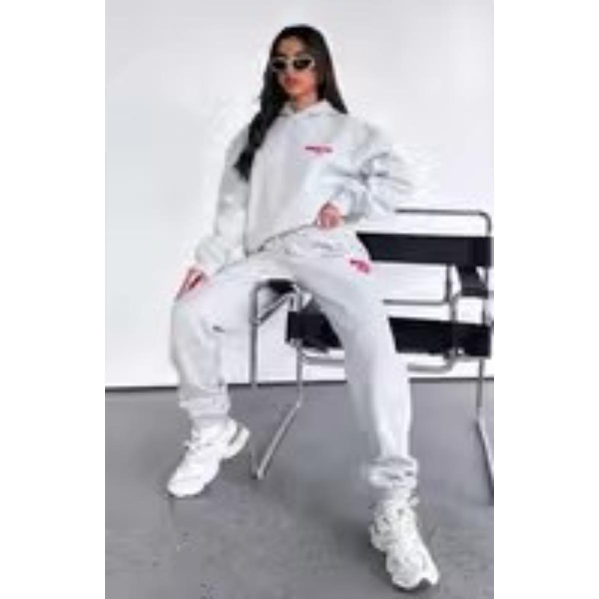 

RogueWave Жіночий спортивний костюм з капюшоном, двокомпонентний набір: Худі з довгим рукавом на флісі та штани-джоггери з принтом, Набори для весни та осені XL