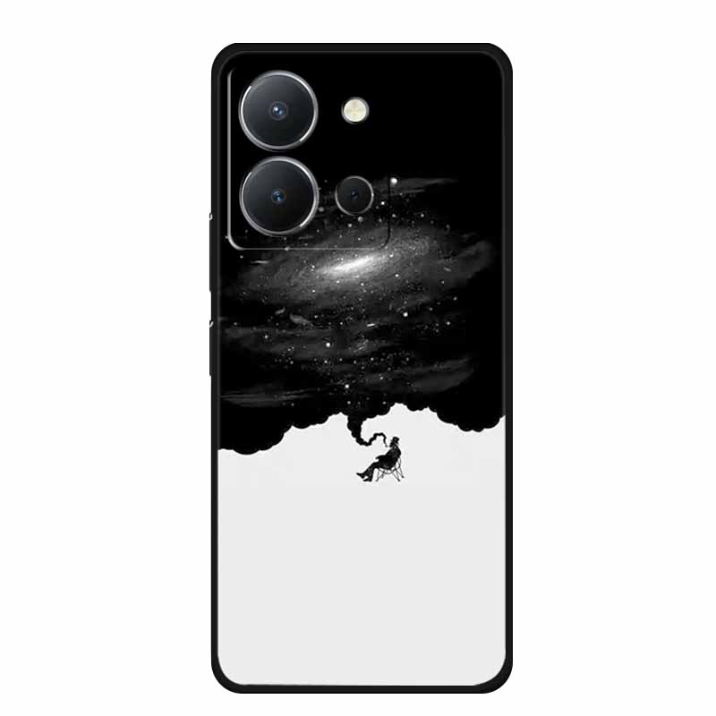 For Vivo Y36 4G Case Luxury TPU Soft Silicone Phone Cases Back Cover For VivoY36 4G Russian Version Shockproof Flowers New Funda