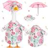 Gänse-Kostüm mit Rosenmuster Geese-Anzug mit Rosenmuster Für Standard 23 Zoll Veranda-Dekorationen Outdoor-Gartenpartys