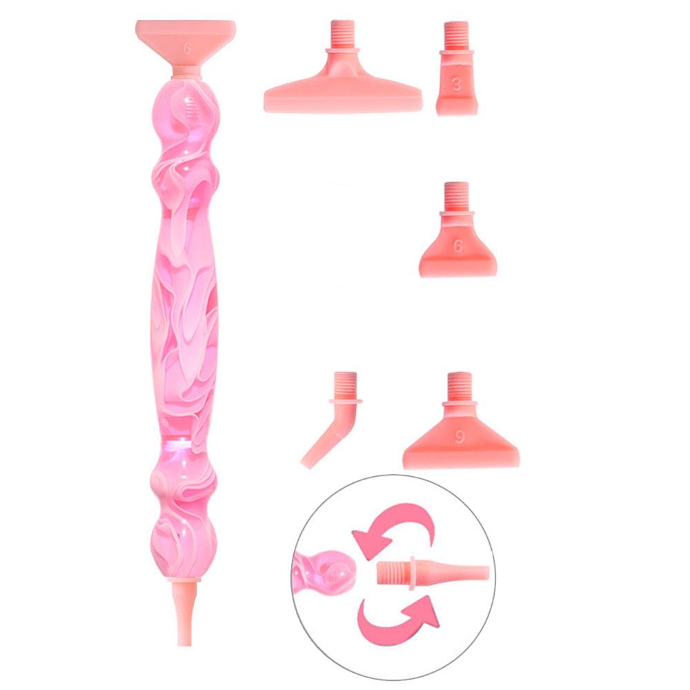 

DIY Diamond Art Tools Drill Pen New resin pen with threaded design, replaceable multiple tips Diamond painting accessories