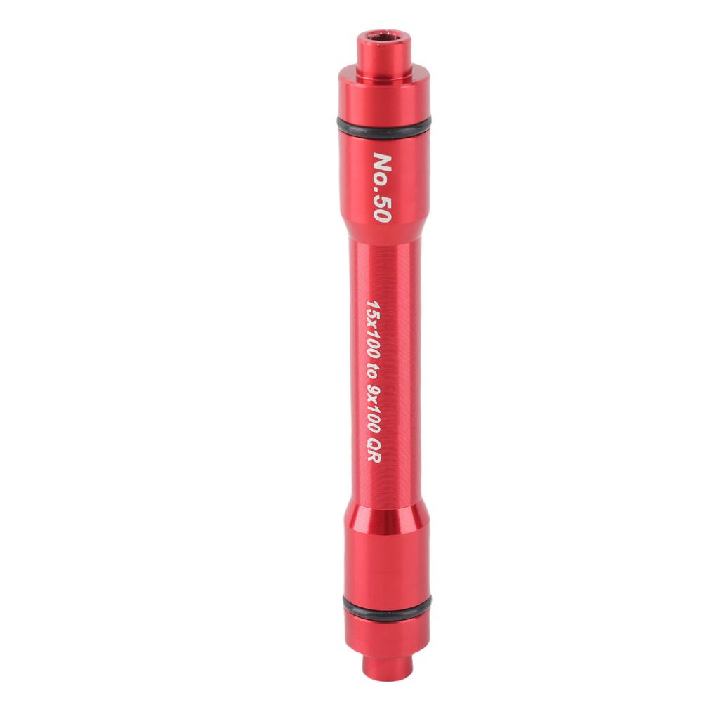 Bicycle 15mm Thru Axle Hub Adapter To 9mm Quick Release Skewer for 100mm Front Wheel (Red)
