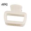 Square Hair Clip Hollow Design Claw Semi-Transparent Back Head Shark Elastic Spring Claw with Anti-Slip Teeth And Thick for Medium-Long