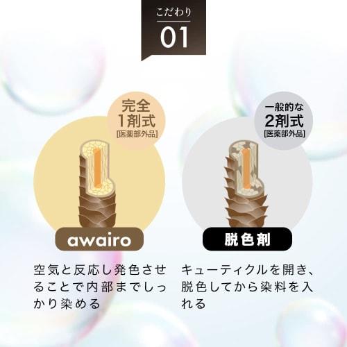 Awairo mousse hair color gray hair dye [dark brown] 80g permanent hair dye quasi-drug gray hair hide foam color women men gray hair hide