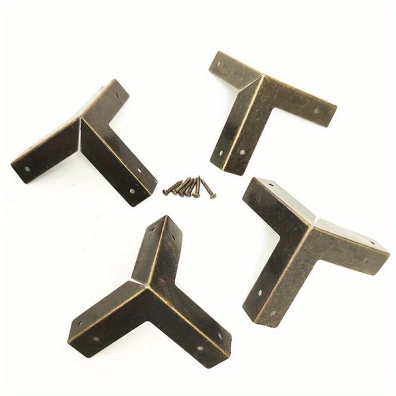

40 шт., угловая защита для коробки, античная бронза, деревянные ювелирные изделия, подарочная коробка для вина, угловая защита, мебельная фурнитура, сундук, треугольный край, бухта 40Pcs бронзовый
