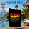 Route 66 Beach Towel, Quick-drying, Easy To Care For, Suitable for Both Fitness and Beach Vacations,Sports Essential