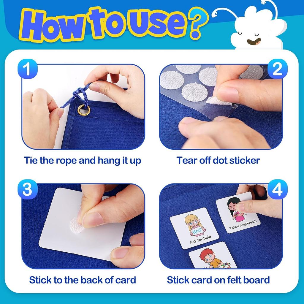 Feelings Chart, Social Emotional Learning Activities,Autism Learning Materials, ADHD Tools,Behavior Management,Anger Management Toys,Calm Down Corner