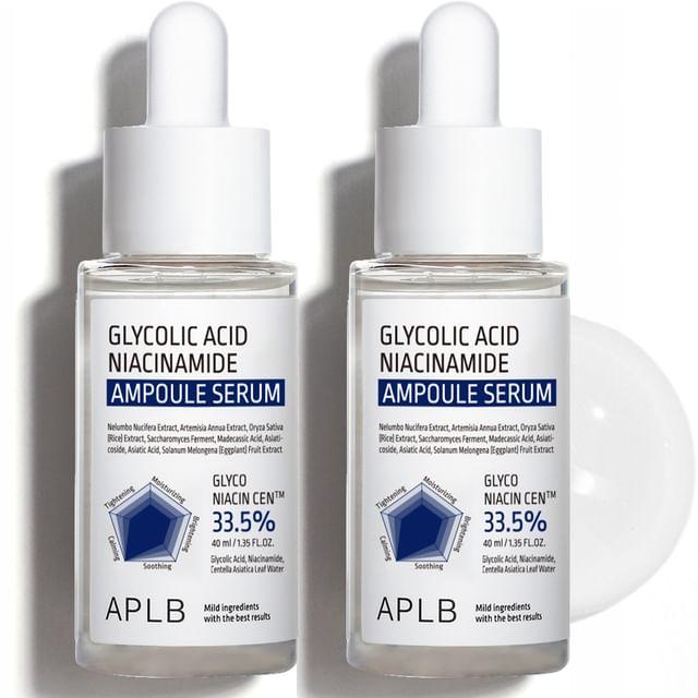 APLB - Glycolic Acid Niacinamide Ampoule Serum Set 40ml x 2 pcs