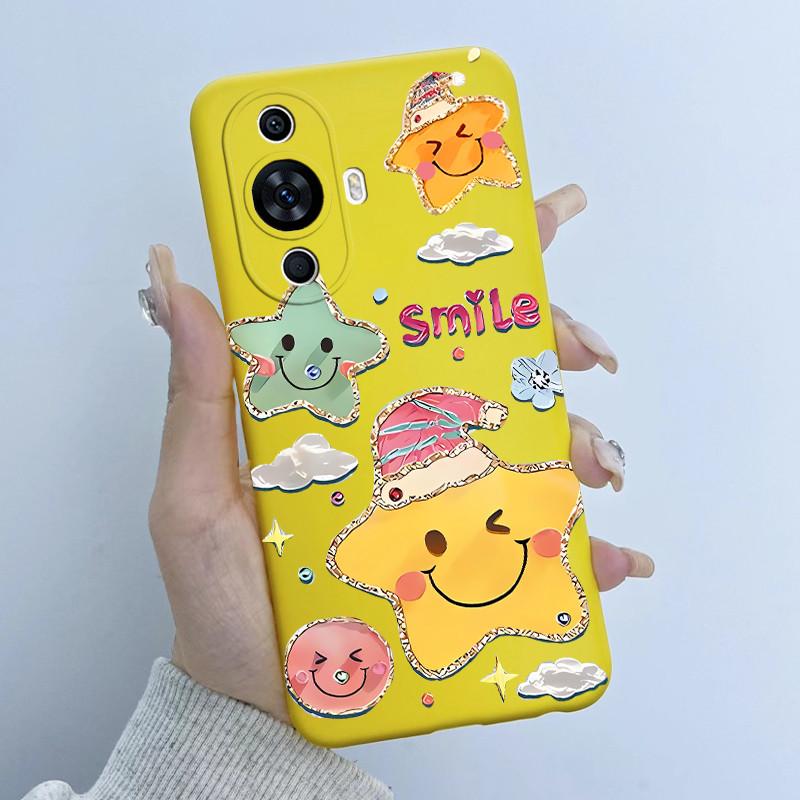 For Huawei Nova 12s Case FOA-LX9 Flower Girl Design Soft Silicone Cover For Huawei Nova 11 Nova11 Pro Ultra Nova12s Phone Cases