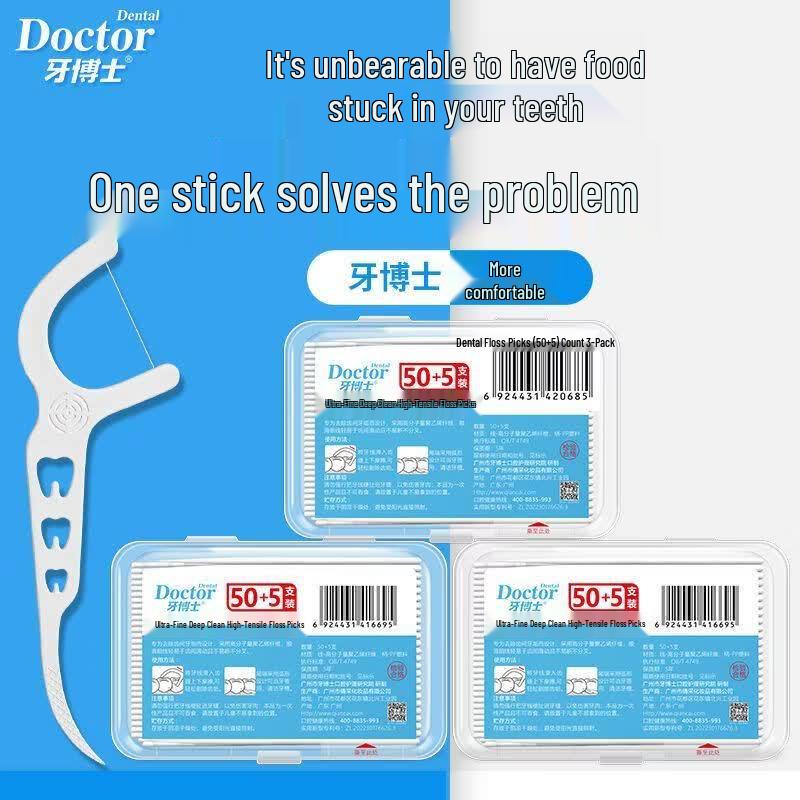 Dr. Dental Ultra-fine Floss Picks 3-Pack