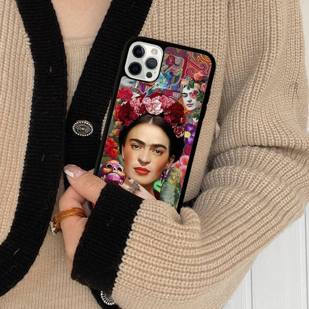 Fashion F-Frida K-KahlosS Phone Case For Iphone 11 12 13 14 15 Pro Max 17 16 Plus Hard PC+TPU Back Cover