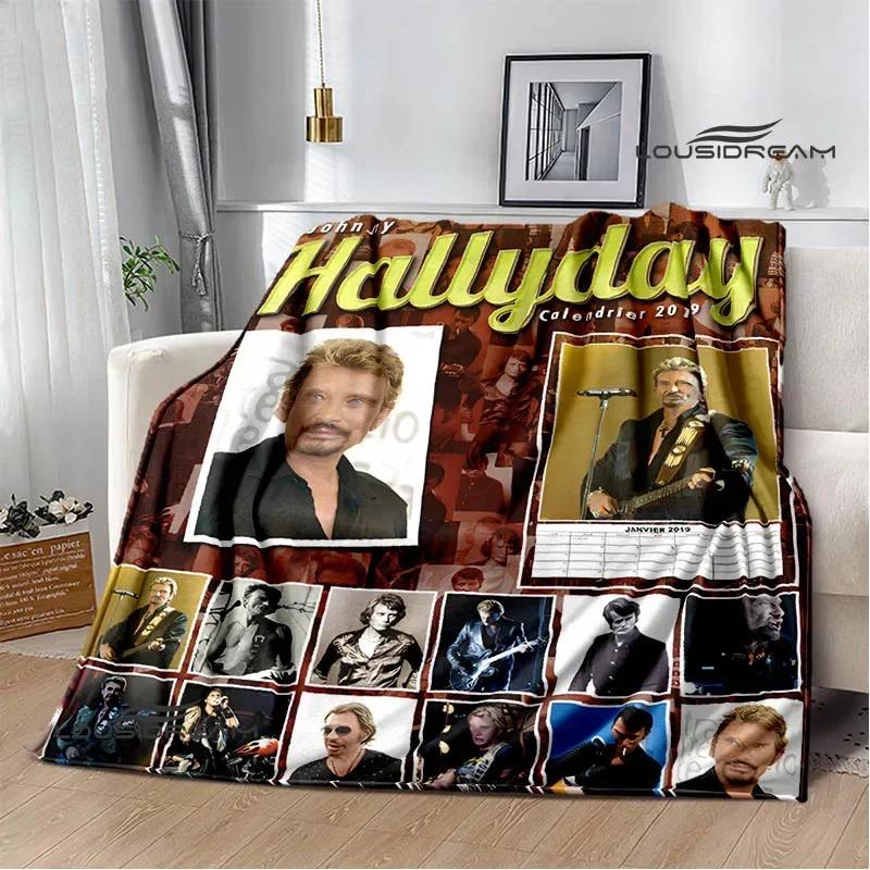 French Rock Star Johnny Hallyday Blanket Flannel Blanket Home Travel Blanket Fashion Warm Blanket Bed Linings Birthday Gift