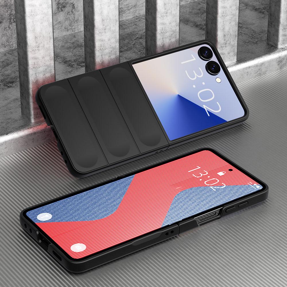 KEYSION Stoßfeste Hülle für Samsung Z Flip 7 5G Rutschfeste Hartplastik-Handy-Rückseite für Galaxy Z Flip 7 5G