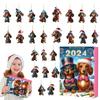 2025 Advent Calendar Dachshunds Christmas Holidays Advent Calendar Collectible Funny Dog Gifts Set 2D Flat Acrylic Pendants