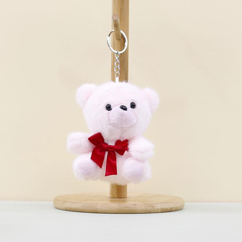 Bowknot Bow Arrow Teddy Bear Plush Keychain Toy Pendant Bag Decoration Gift