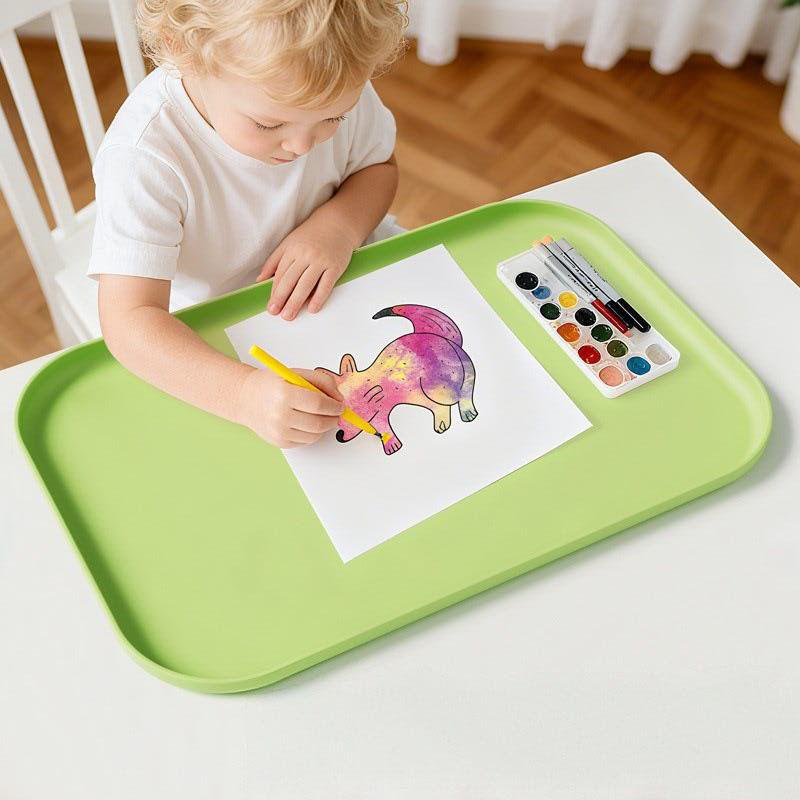 Washable Silicone Painting Mat With Raised Edges Non Slip Craft Tray For Resin Pouring Clay Modeling Mold Casting Diy Art Work зелёный