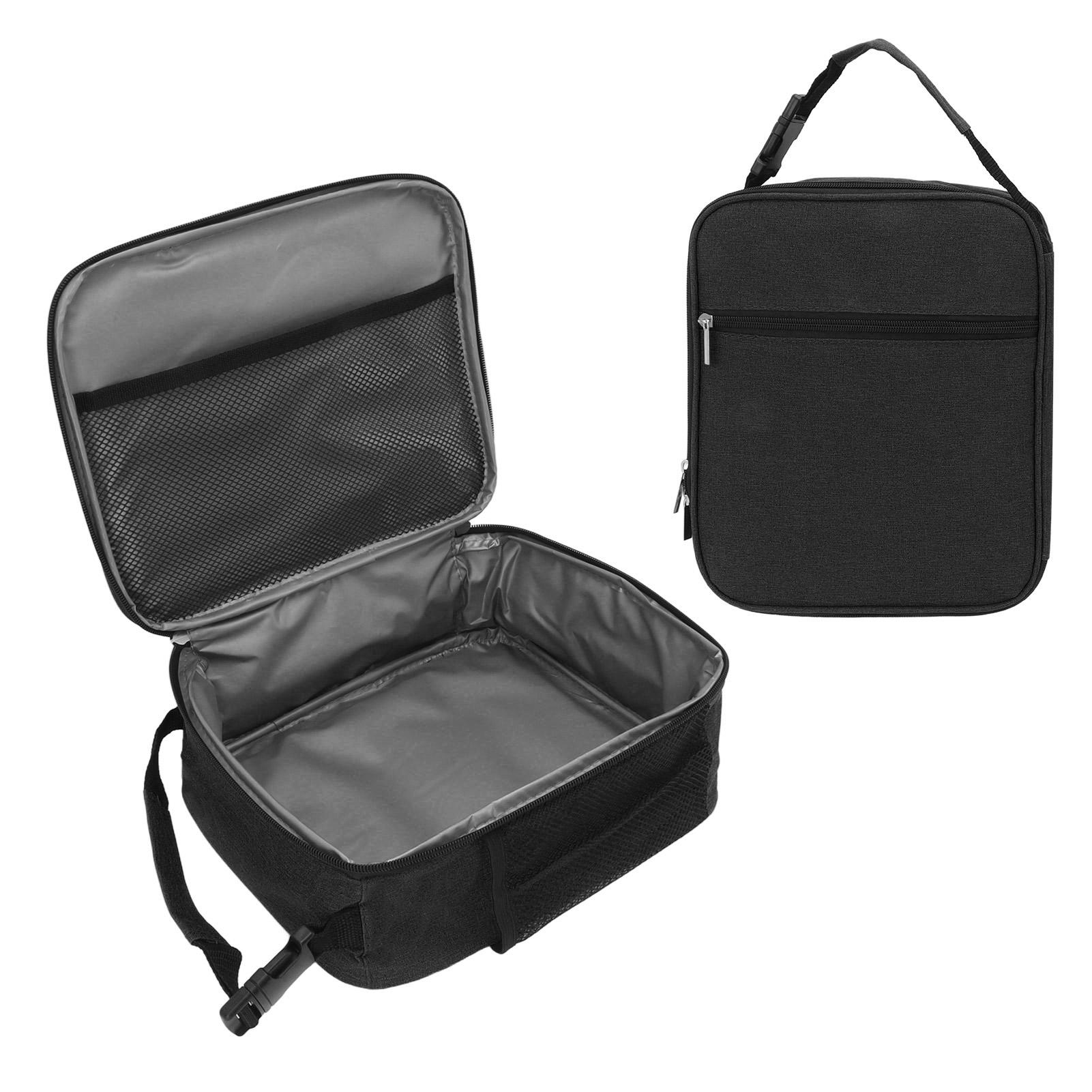 

Insulated Lunch Bag 6L Oxford Fabric Leakproof Lining Portable Handle Zippered Lunch Bag for Outdoor Camping Beach