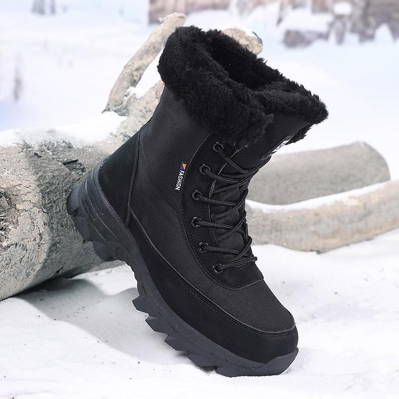 Outdoor winter non-slip velvet thickened warm cotton shoes women's winter northern travel skiing snow boots large size