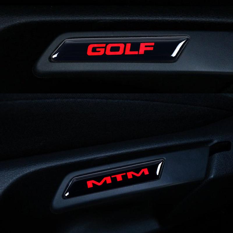 2026 Heiß Für VW VOLKSWAGEN 2 Stück 3D Auto Sitzhebe-Knopf Aufkleber R Line Rline Abzeichen Dekorative Aufkleber Für VW Golf 6 8 GTI MK6