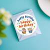 6Pcs Happy Birthday Thank You Sticker Set Cute Party Decals for Gift Wrapping Cards Kindergarten Crafts Colorful Birthday Stickers for Celebration