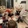 Inflatable Reindeer Antler Ring Toss Game, Fun Christmas Party Decor & Outdoor Lawn Game, Festive Family Activity