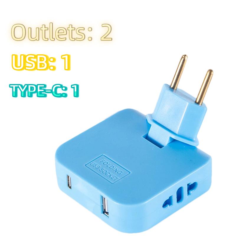 Europäischer Standard Drehbarer Steckdosenadapter – 180° Schwenkbar, Mehrfachsteckdose, Leicht, Kabellos & Tragbar