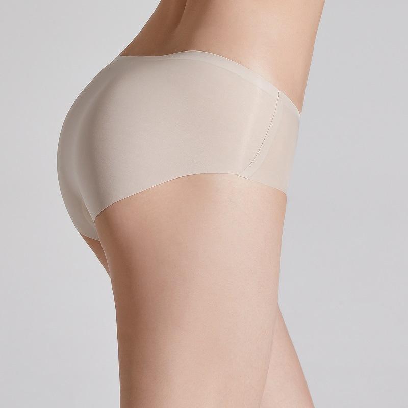 Quick-drying Liquid Foundation Underwear 1A Antibacterial Mulberry Silk Bottom Crotch Seamless Ice Silk Sexy Briefs Head Low Waist Women
