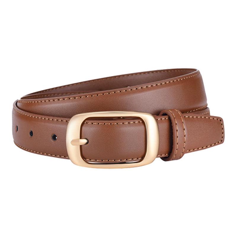 Chic Women s Leather Belt: Versatile, High-End Needle Buckle for Jeans 105 cm коричневый