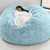 Color Large Solid Soft Plush Portable Living Room Lazy Sofa Cover Bean Bag Cover