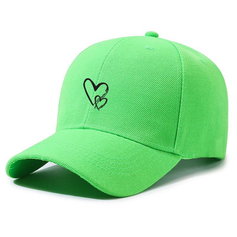 Heart Print Baseball Cap - Men's & Women's Trendy Sun Protection Hat for Outdoor Sports & Casual Wear