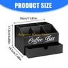 F26C Stylish Coffee Station Organizers Accessory for Kitchen and Office Countertops