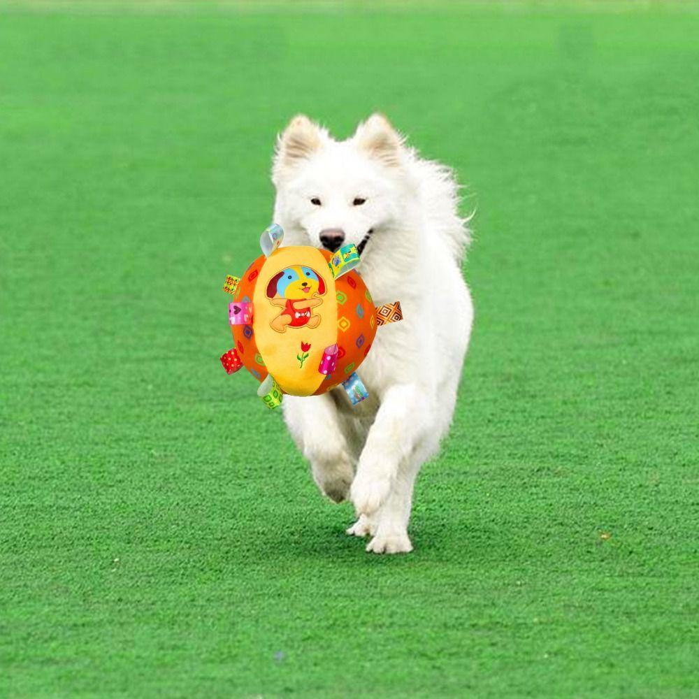 With Bells Plush Baby Vocal Toy Ball Dog Dog Chew Sounding Plush Ball Aggressive Chewers