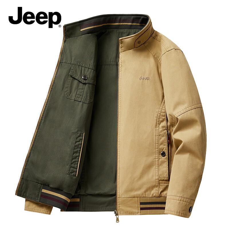 Jeep Men s Reversible Washed Casual Jacket XL хаки